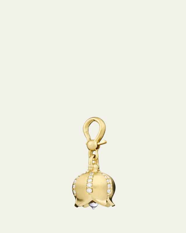 18K Diamond Bell Charm